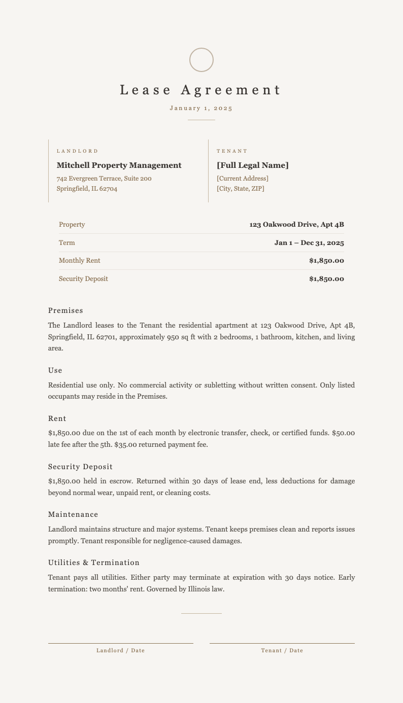 Japandi zen lease agreement